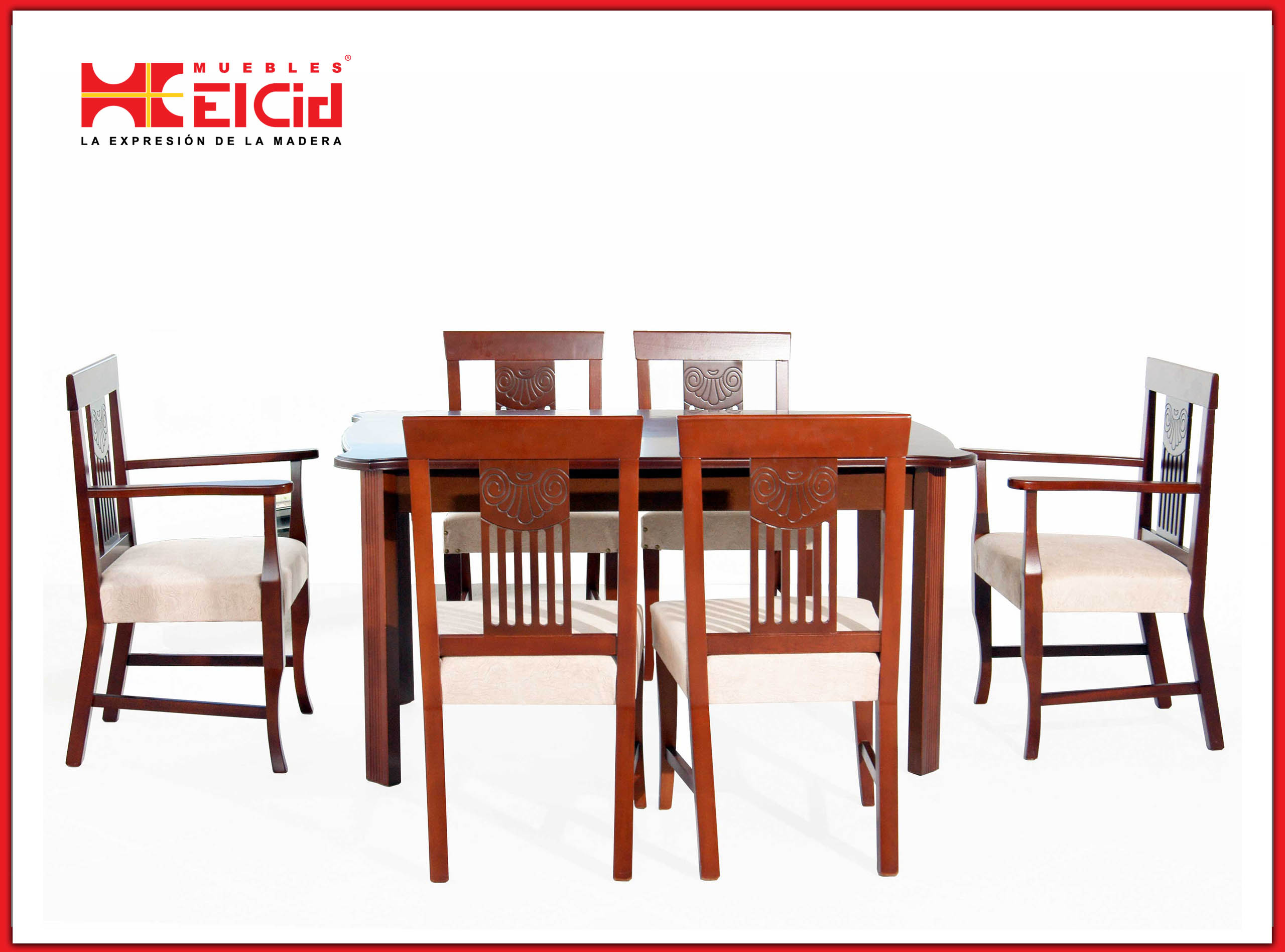 Comedor Bakú de 6 puestos + sillas Arezzo